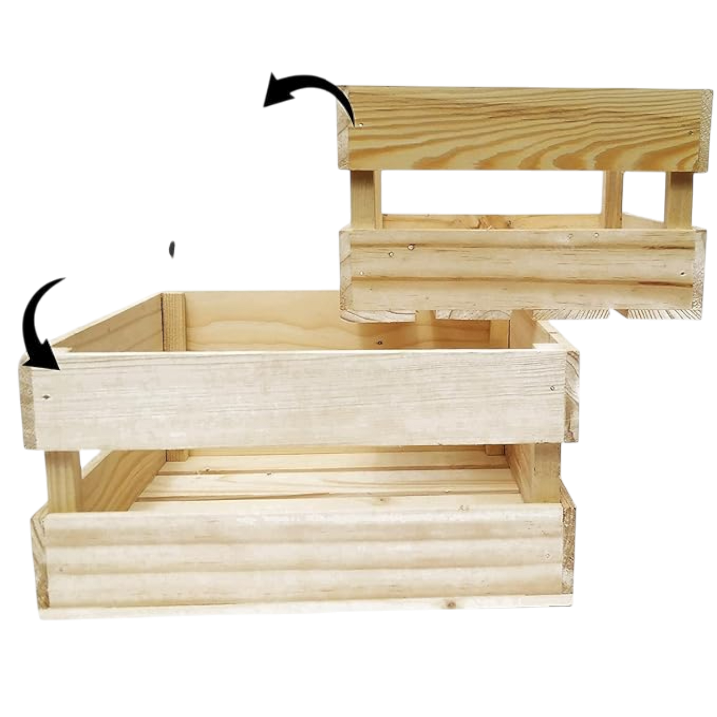 ShopTwiz Woodencraft OriginalSet of 2 Woooden Crates