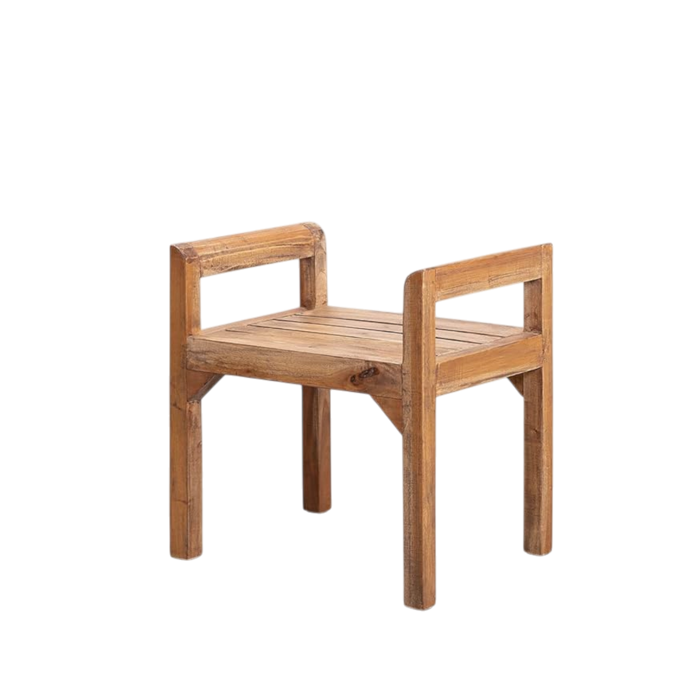 ShopTwiz Woooden Seating Bench with Armrest For Home Living