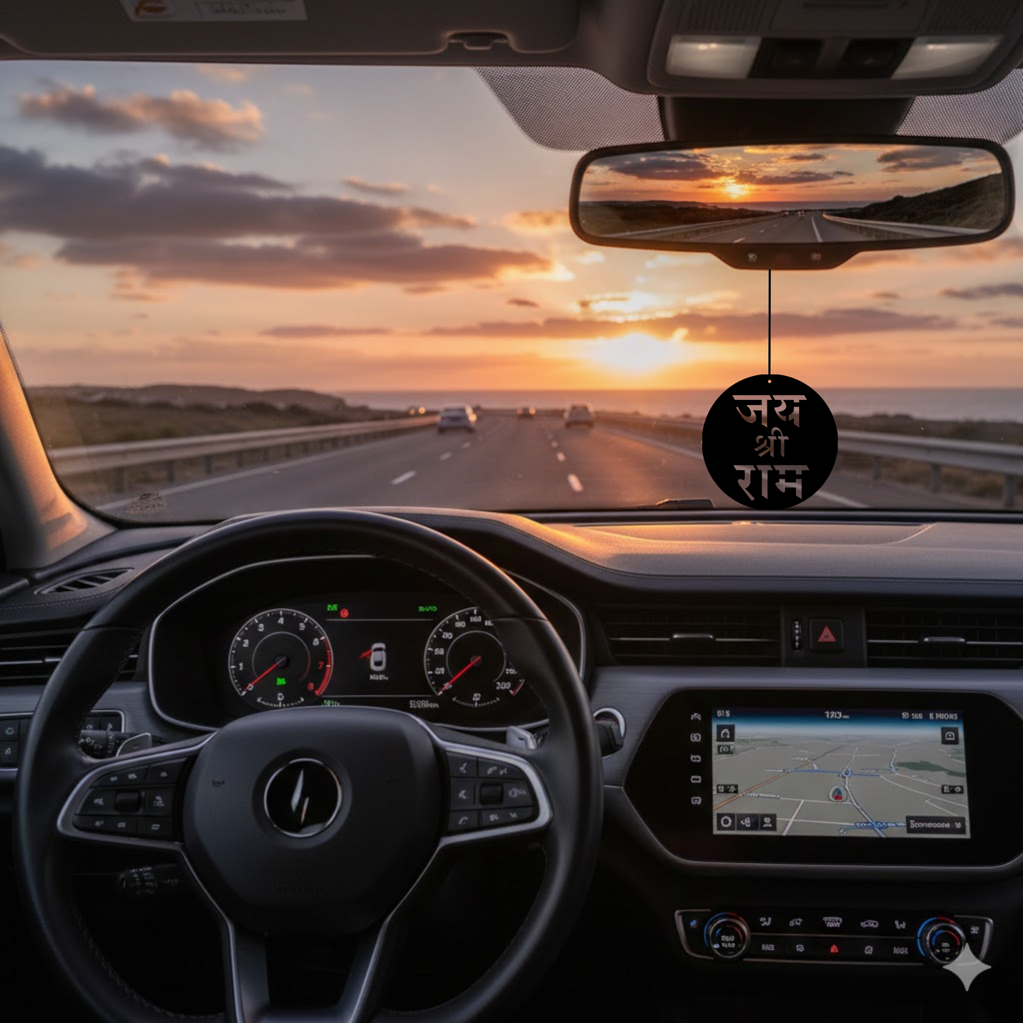 ShopTwiz Jay Shree Ram Devotional Car Hanging Decorative