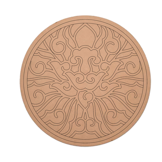 MDF Pre Marked Round Cutout Design Craft  Art