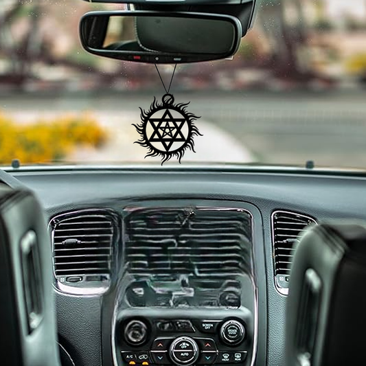 ShopTwiz Shri Yantra Divine Geometry Car Hanging Decorative