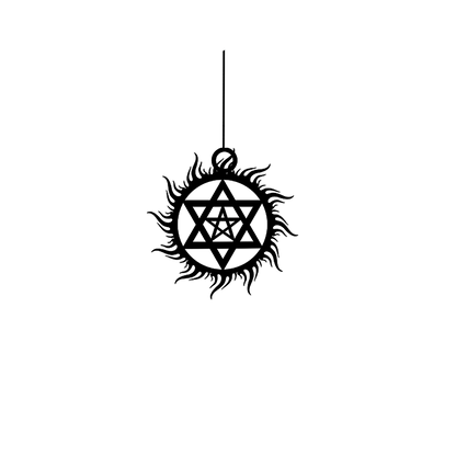 ShopTwiz Shri Yantra Divine Geometry Car Hanging Decorative