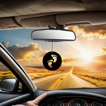 ShopTwiz Lakshmi Charan Prosperity Car Hanging Decorative