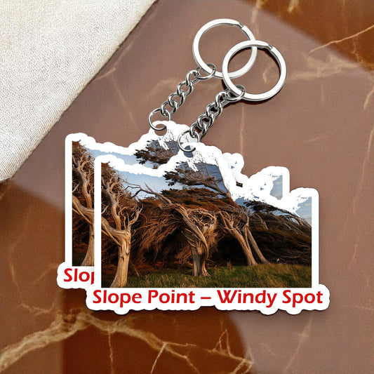 Slope Point – Windy Spot Key Chain (Set of 2)