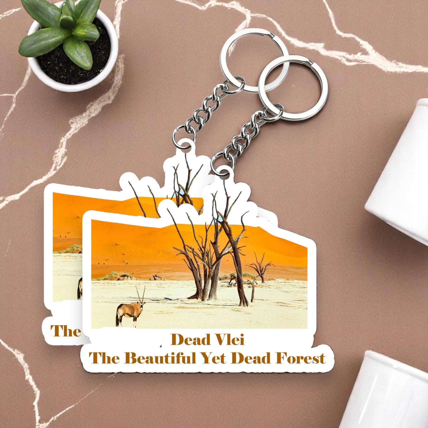 Dead vlei The Beautiful Yet Dead Forest Key Chain (Set of 2)