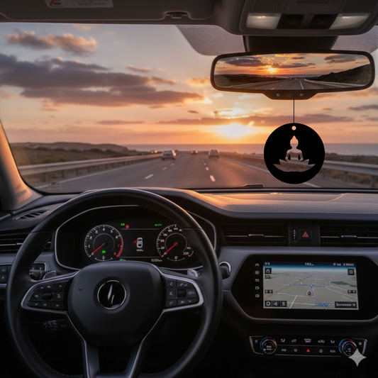 ShopTwiz Gautam Buddha Calm Charm Car Hanging Decorative