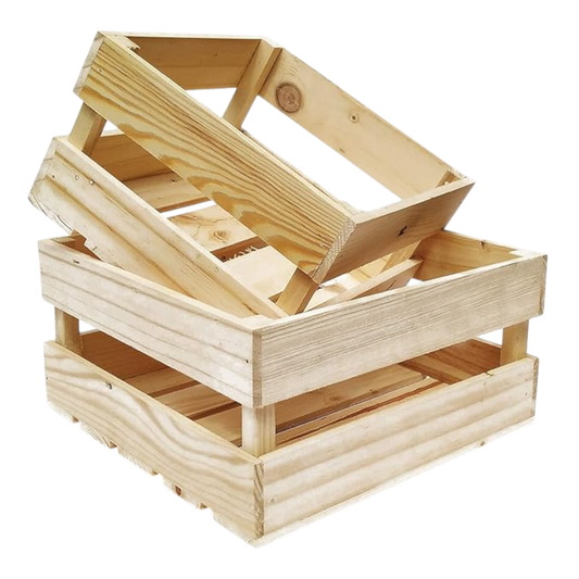 ShopTwiz Woodencraft OriginalSet of 2 Woooden Crates