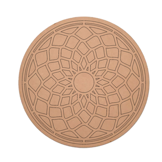 MDF Pre Marked Amazing Craft  Art Cutout Design Craft Round