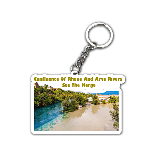 Beautiful Confluence of Rhône Key Chain (Set of 2)