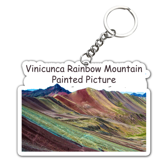 Vinicunca Rainbow Mountain Key Chain (Set of 2)