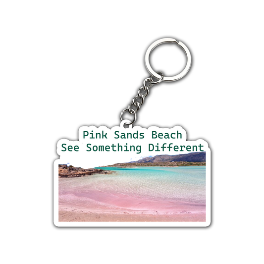 Pink Sand Beach  Key Chain (Set of 2)