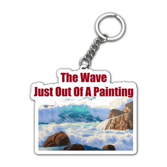 The Wave Just Out Of A Painting Key Chain (Set of 2)