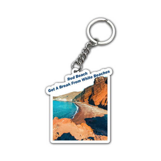 A Break Frome  White Beaches  Key Chain (Set of 2)