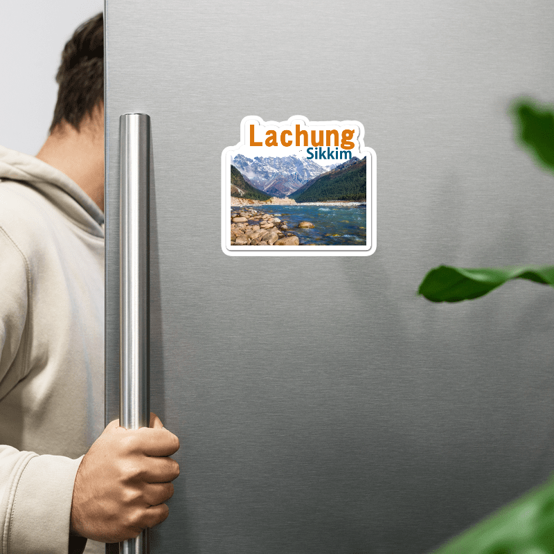 ShopTwiz Lachung 4 (Sikkim) Awesome City Lovely Door Magnets And Fridge Magnet