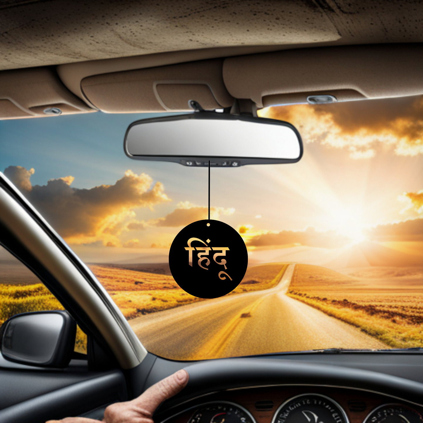 ShopTwiz Hindu Dharma Symbol Car Hanging Decorative