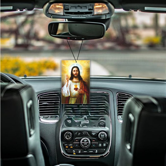 ShopTwiz Yesu Ji Sacred Cross Car Hanging Decorative