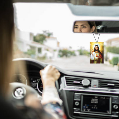 ShopTwiz Yesu Ji Sacred Cross Car Hanging Decorative