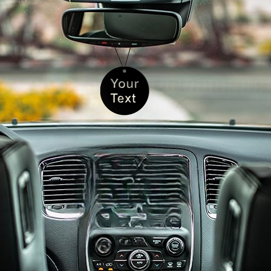 ShopTwiz Your Text Customized Tag Car Hanging Decorative