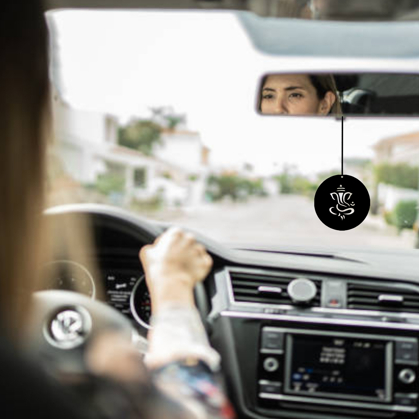 ShopTwiz Ganesh Ji Shubh Blessings Car Hanging Decorative