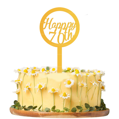 Happy 70th Cake Topper