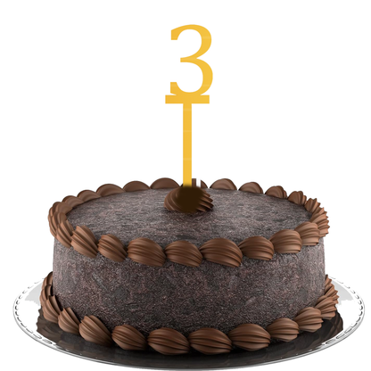 3 Number Cake Topper