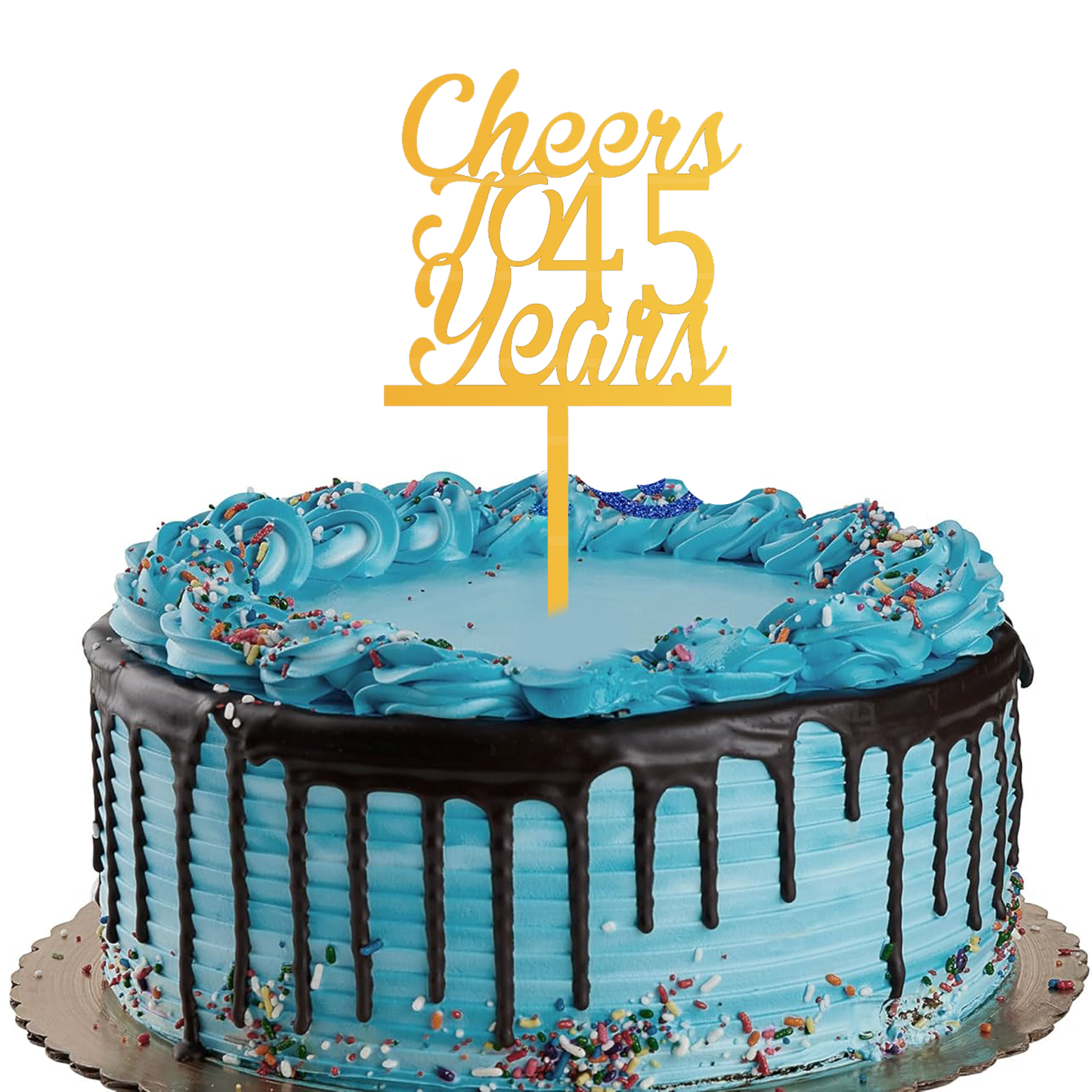 Cheers TO 45 Year Cake Topper