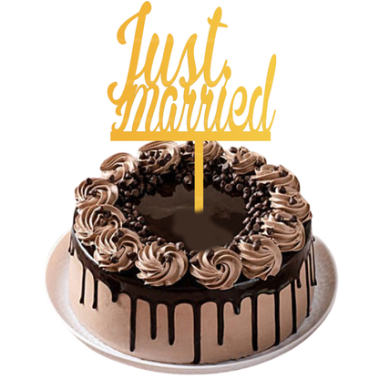 Just Married Cake Topper