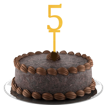 5 Number Cake Topper