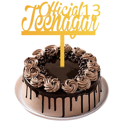 Official 13 Teenager Customize Cake Topper