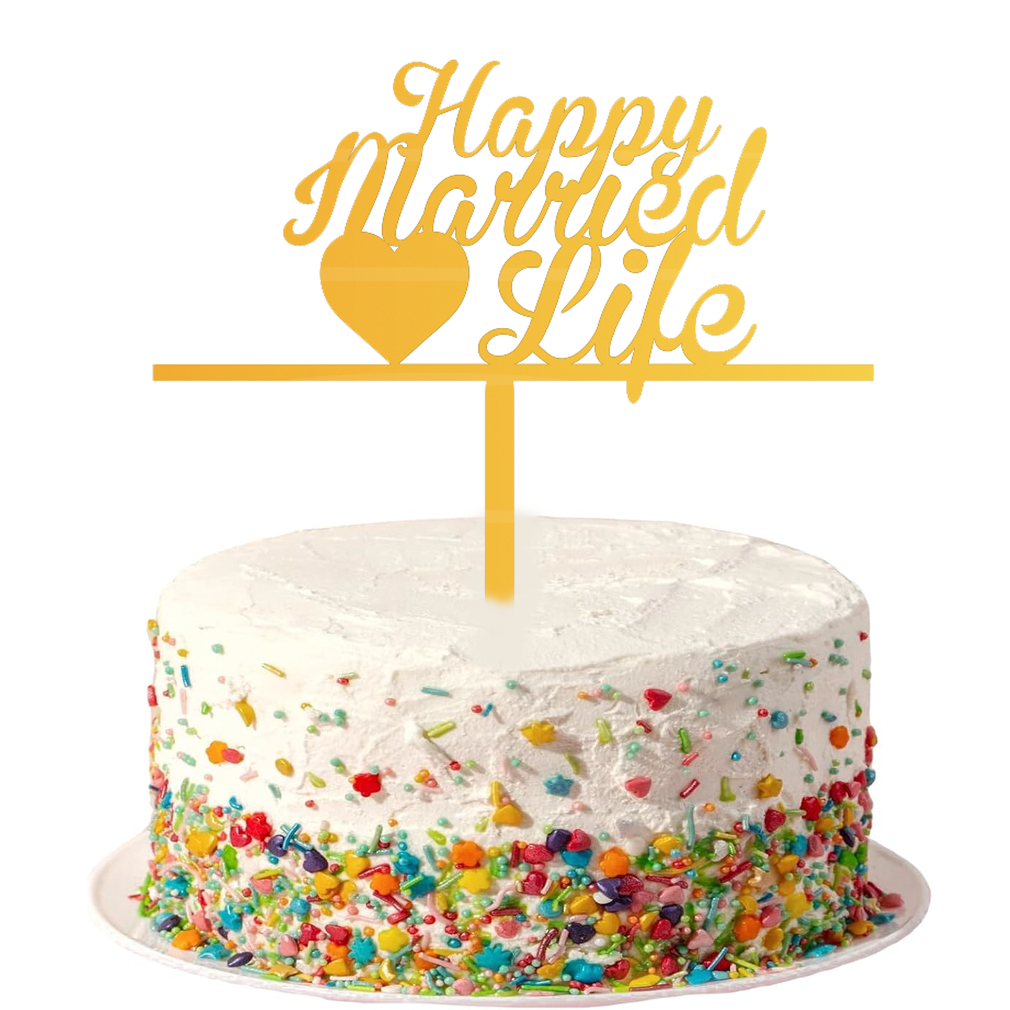 Happy Marred Life Cake topper