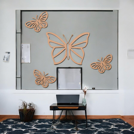 Set Of Butterfies MDF Wall Art For Home Decoration ,Living Room Bedroom Kids Room