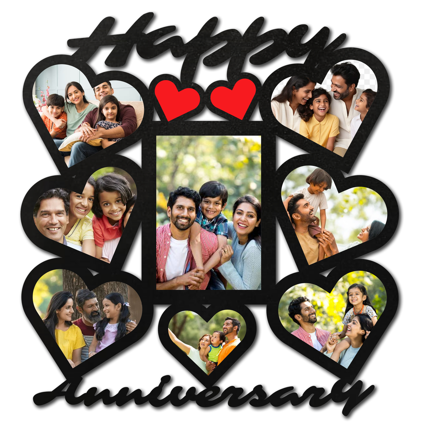 ShopTwiz Happy Anniversary Collage Photo Frame with 8 photos ( Customizable )