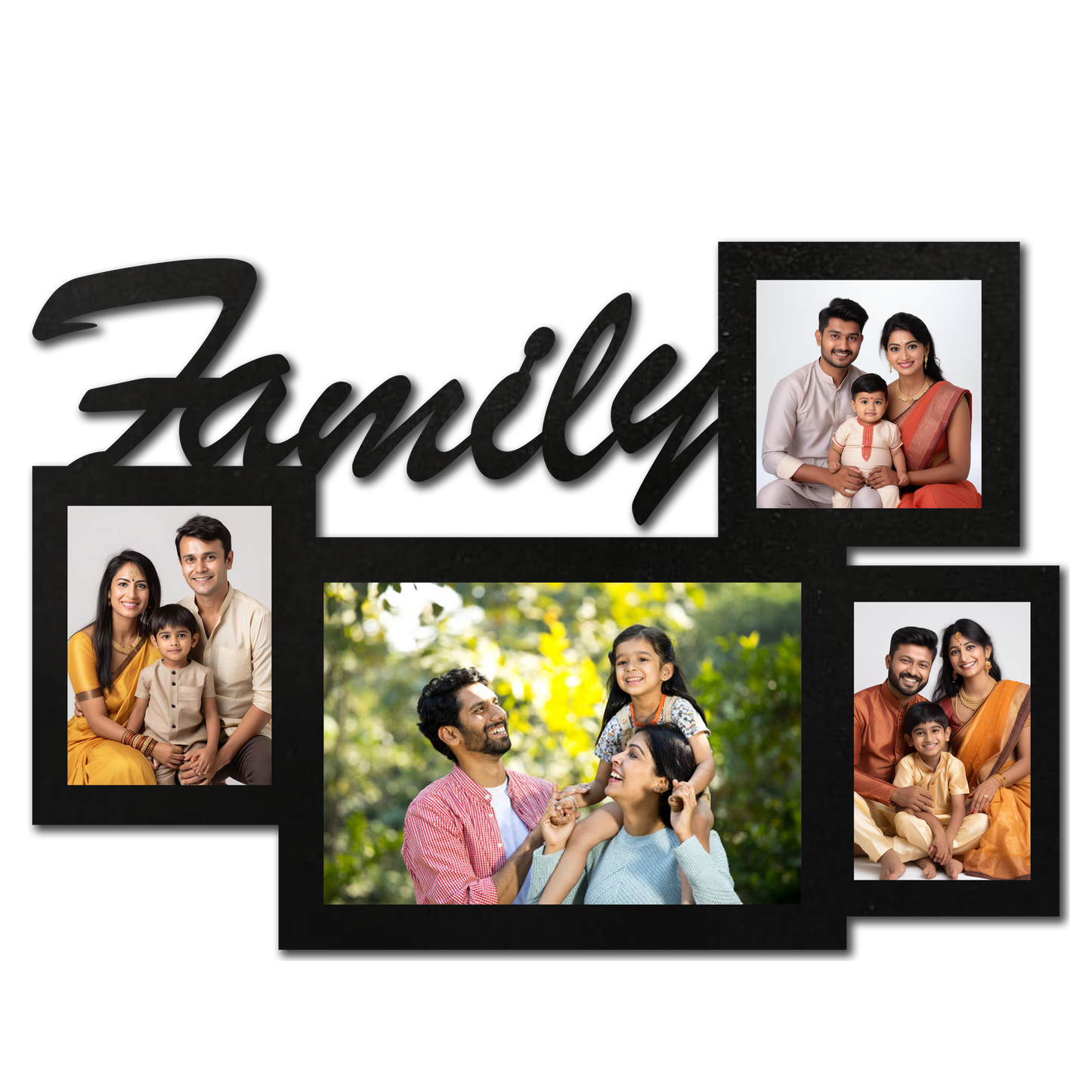 ShopTwiz Family Love  Collage Photo Frame with 4 photos ( Customizable )