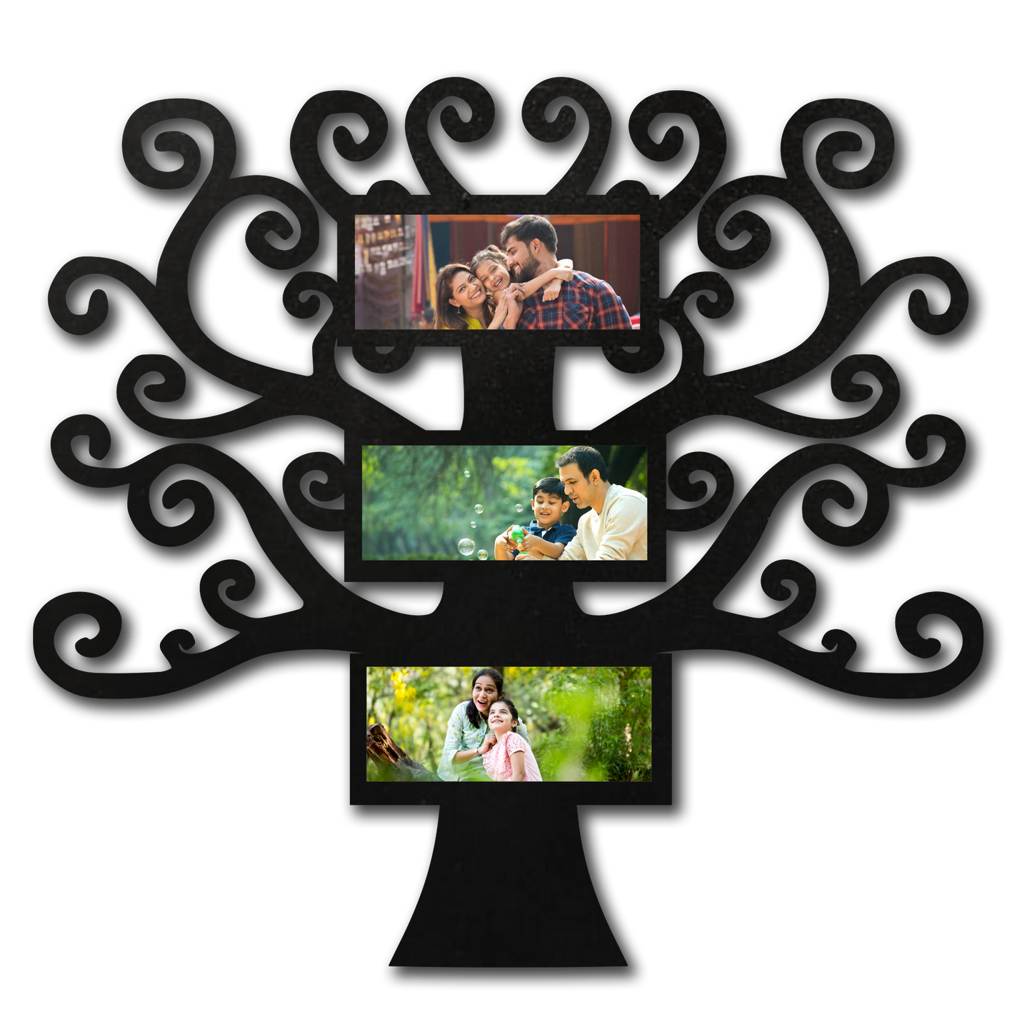 ShopTwiz Lovely Tree Collage Photo Frame with 3 photos ( Customizable )