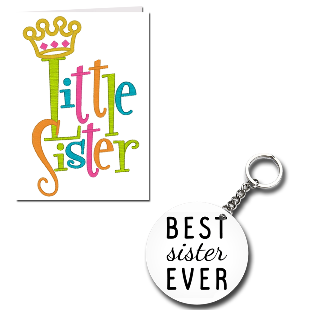 Little Sister  Printed Greeting Card