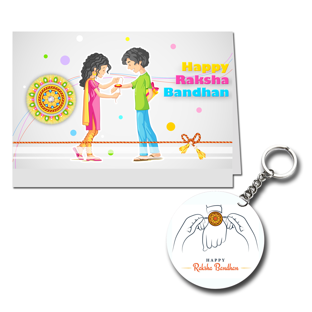 Happy Raksha Bandhan Printed Greeting Card