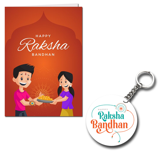 Happy Raksha Bandhan Printed Greeting Card