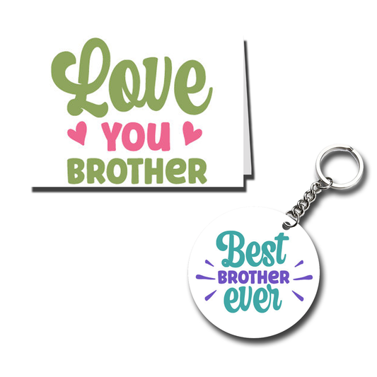 Love You Brother Printed Greeting Card