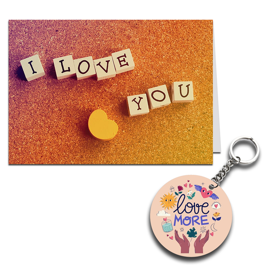 Love You Printed Greeting Card