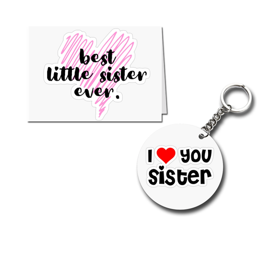 Best Little Sister Ever Printed Greeting Card