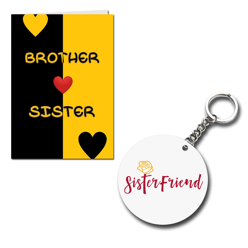 Brother Sister Love Printed Greeting Card