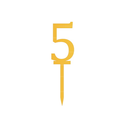 5 Number Cake Topper