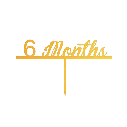 6 Month cake topper