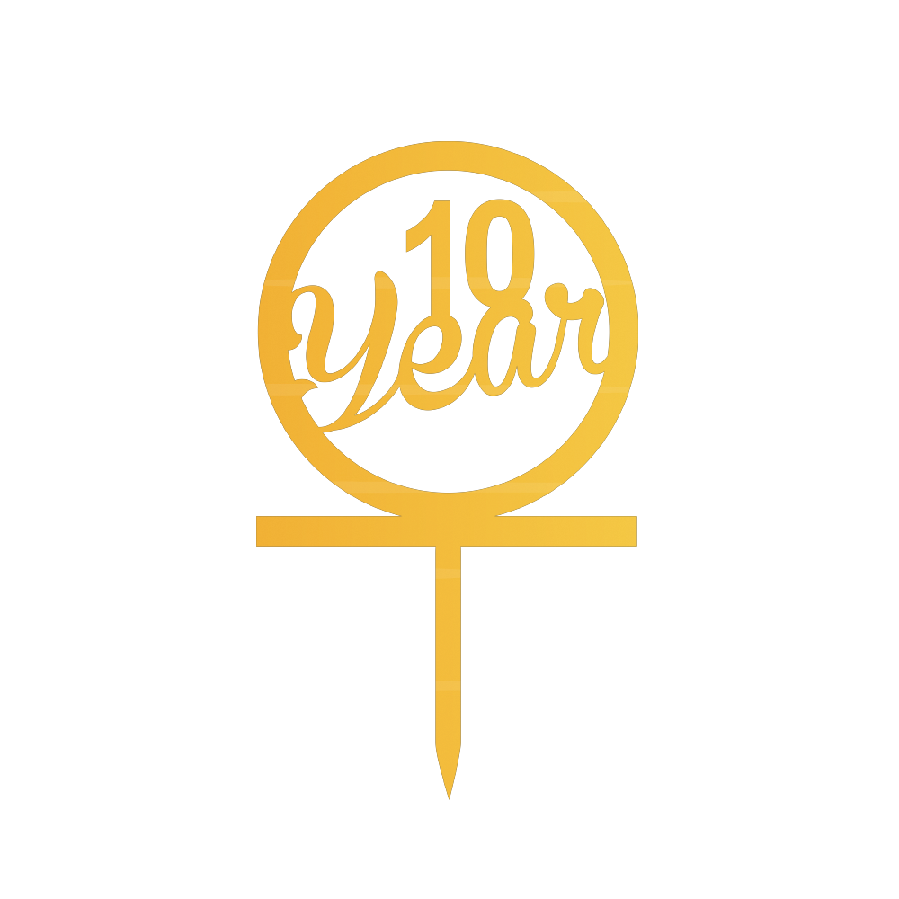 10 Year Cake Topper
