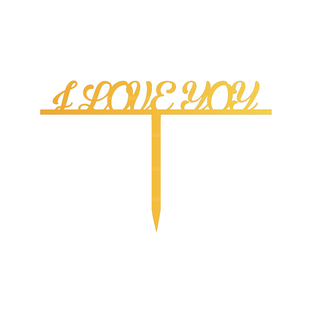 I Love you cake topper