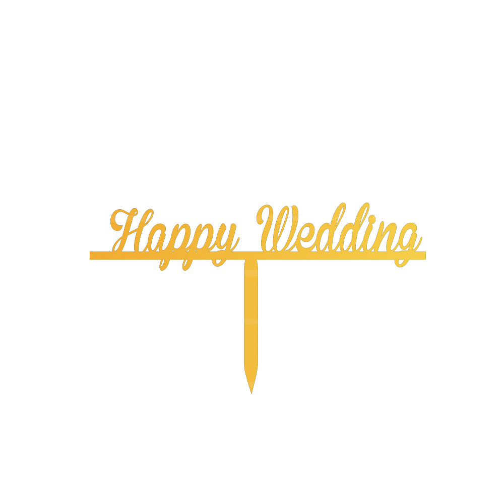 Happy Wedding cake topper