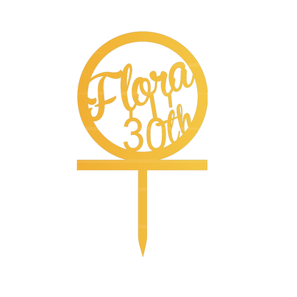 Flora 30th Cake Topper