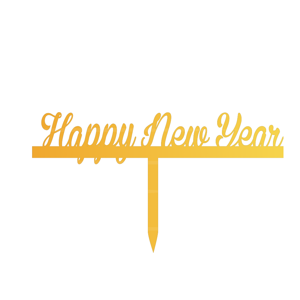 Happy new year cake topper
