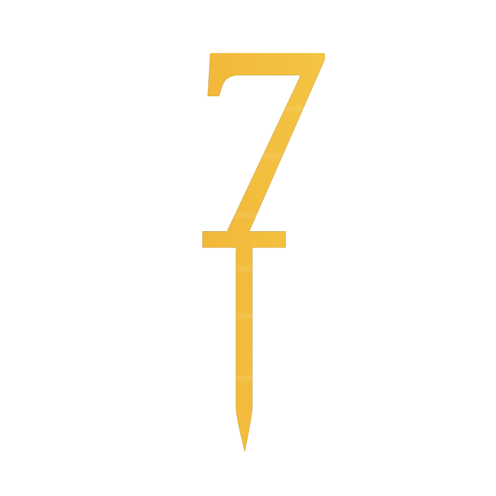 7 Number Cake Topper