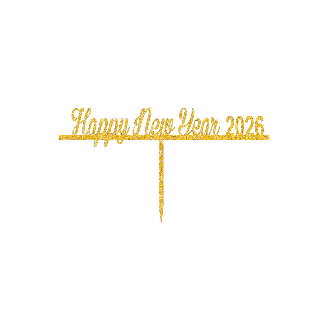 Happy new year 2026 cake topper